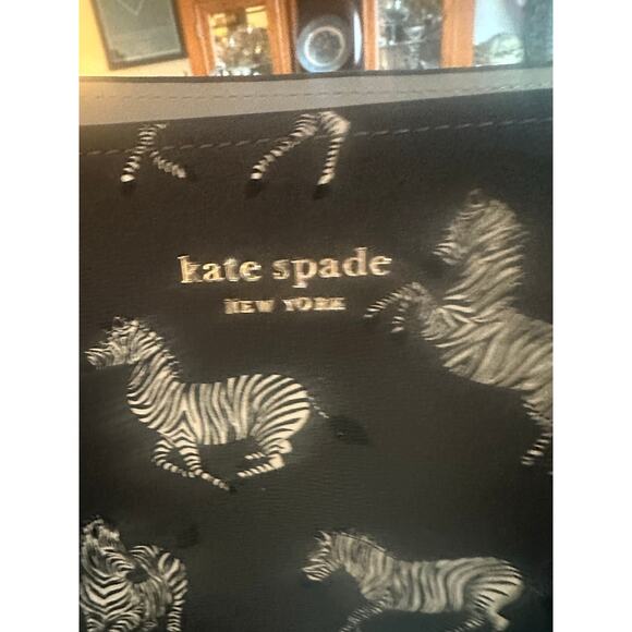 Kate Spade All Day Dancing Zebras Large Tote EUC Women's & Detachable Wristlet - Picture 10 of 16